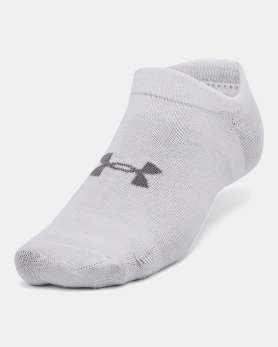 Unisex UA Essential 6-Pack No-Show Socks in White image number 1